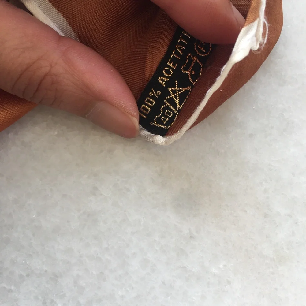 Silk-Feel Copper Printed Bandana Scarf